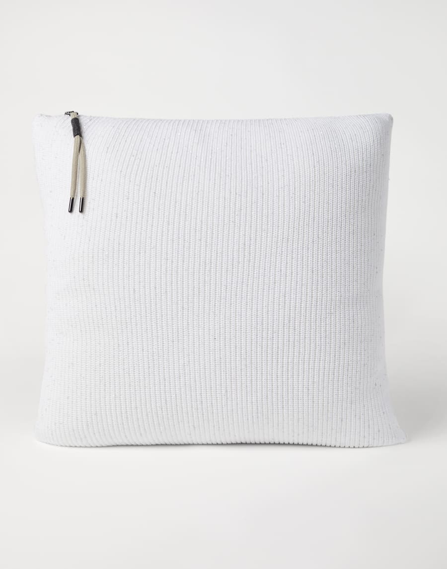 Подушка из хлопкового трикотажа Белый Стиль жизни - Brunello Cucinelli