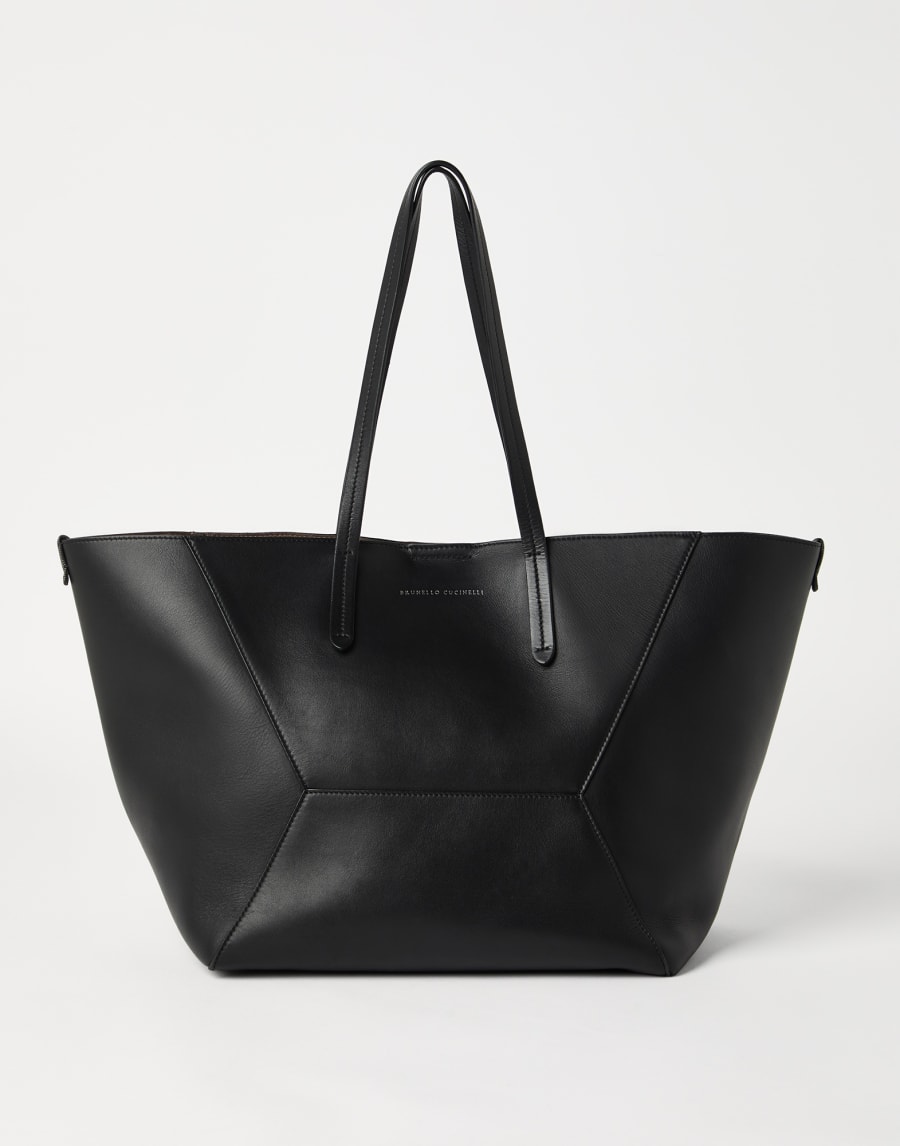 Большая сумка BC Duo из телячьей кожи Чёрный Женщина - Brunello Cucinelli