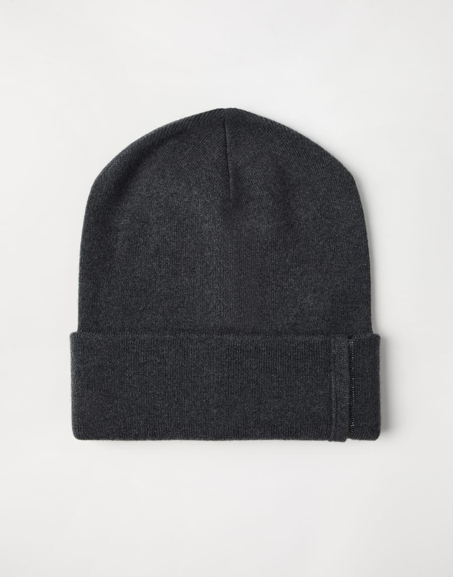 Knit beanie Lignite Grey Woman - Brunello Cucinelli
