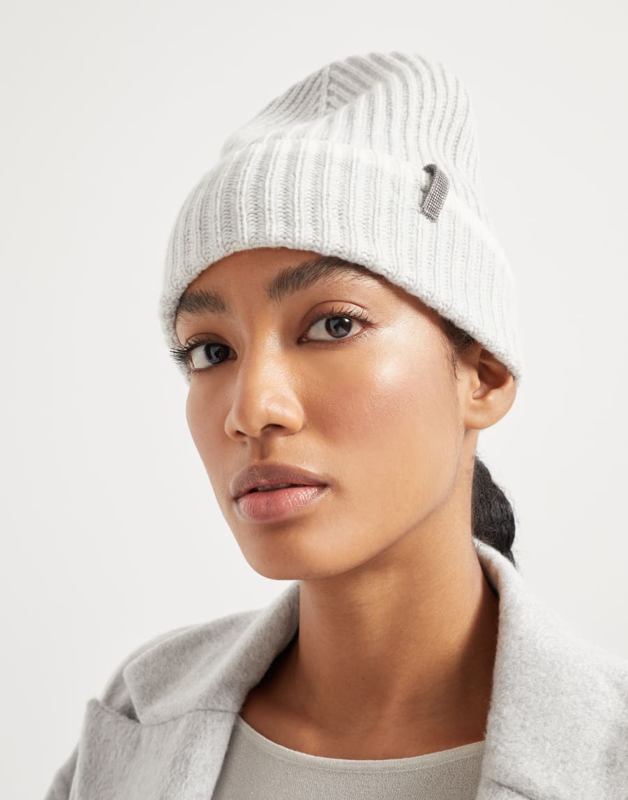 Knit beanie Fog Woman - Brunello Cucinelli