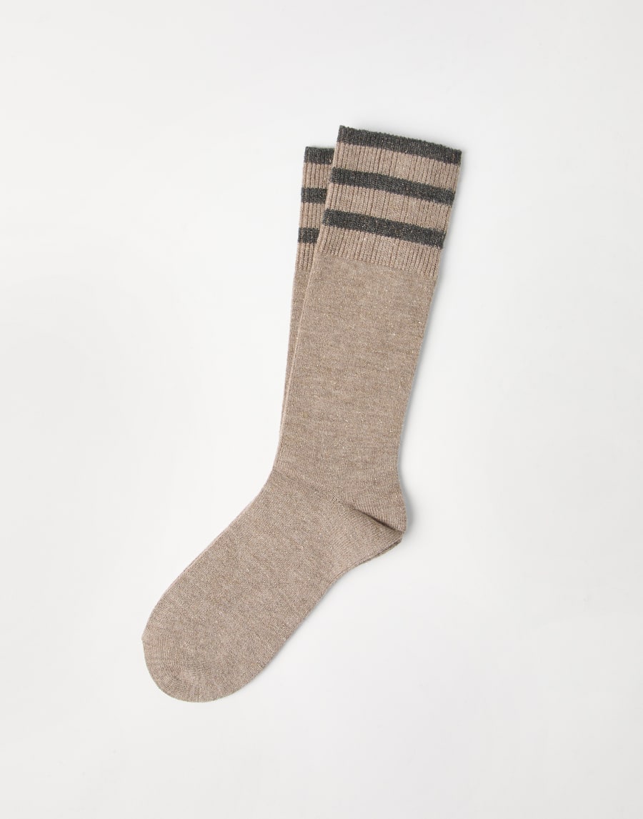 Sparkling knit socks White Woman - Brunello Cucinelli