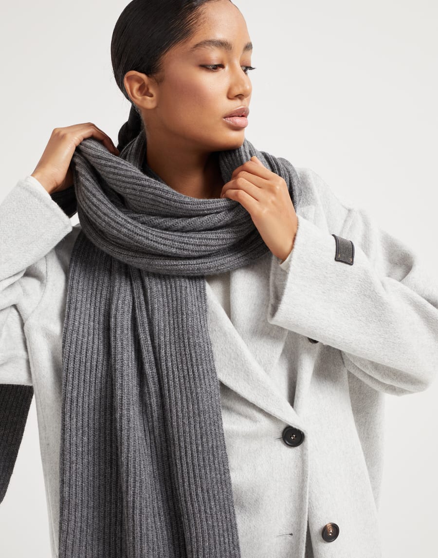 Knit scarf Lead Woman - Brunello Cucinelli