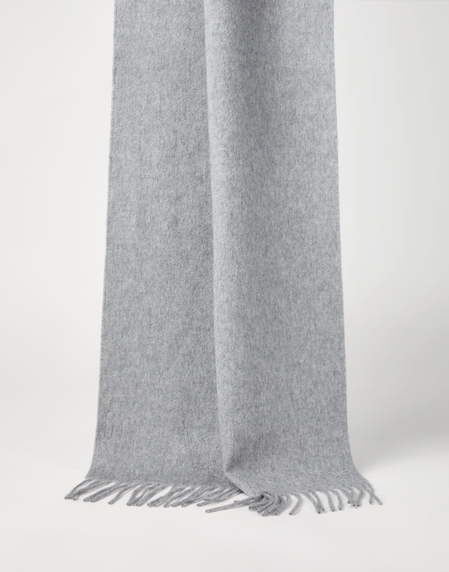 Double knit scarf Light Grey Woman - Brunello Cucinelli