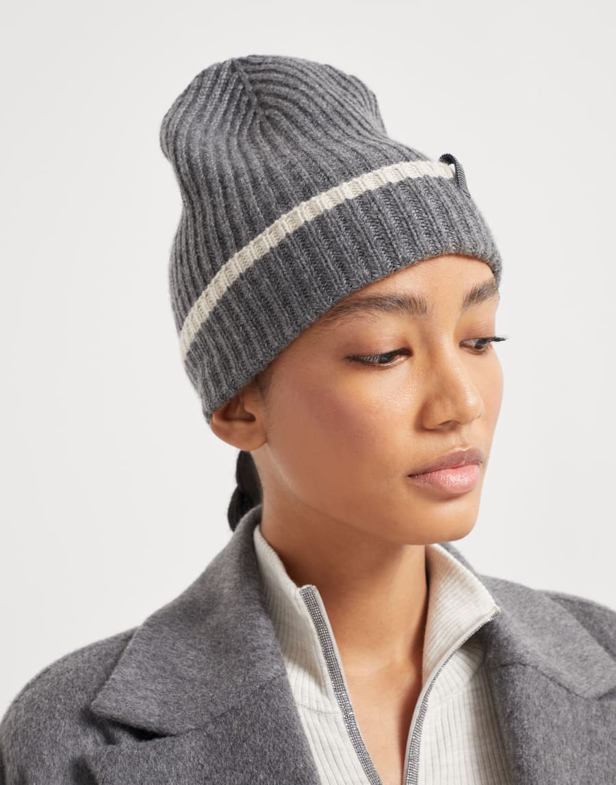Knit beanie Lead Woman - Brunello Cucinelli