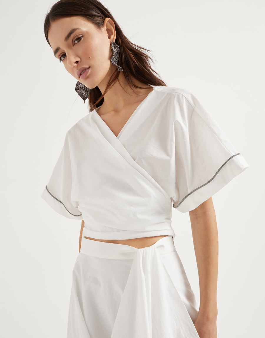 Top with monili White Woman - Brunello Cucinelli