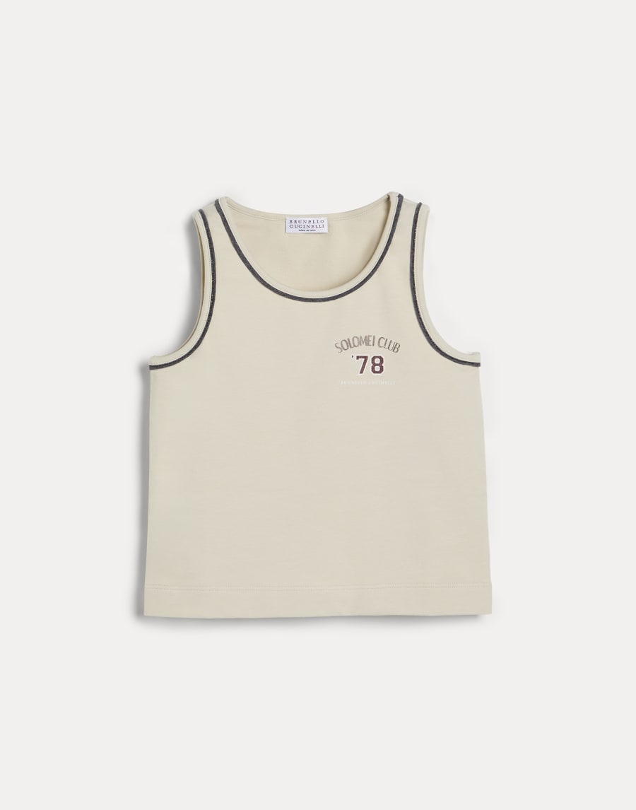 薄毛圈布背心 白色 女童 - Brunello Cucinelli