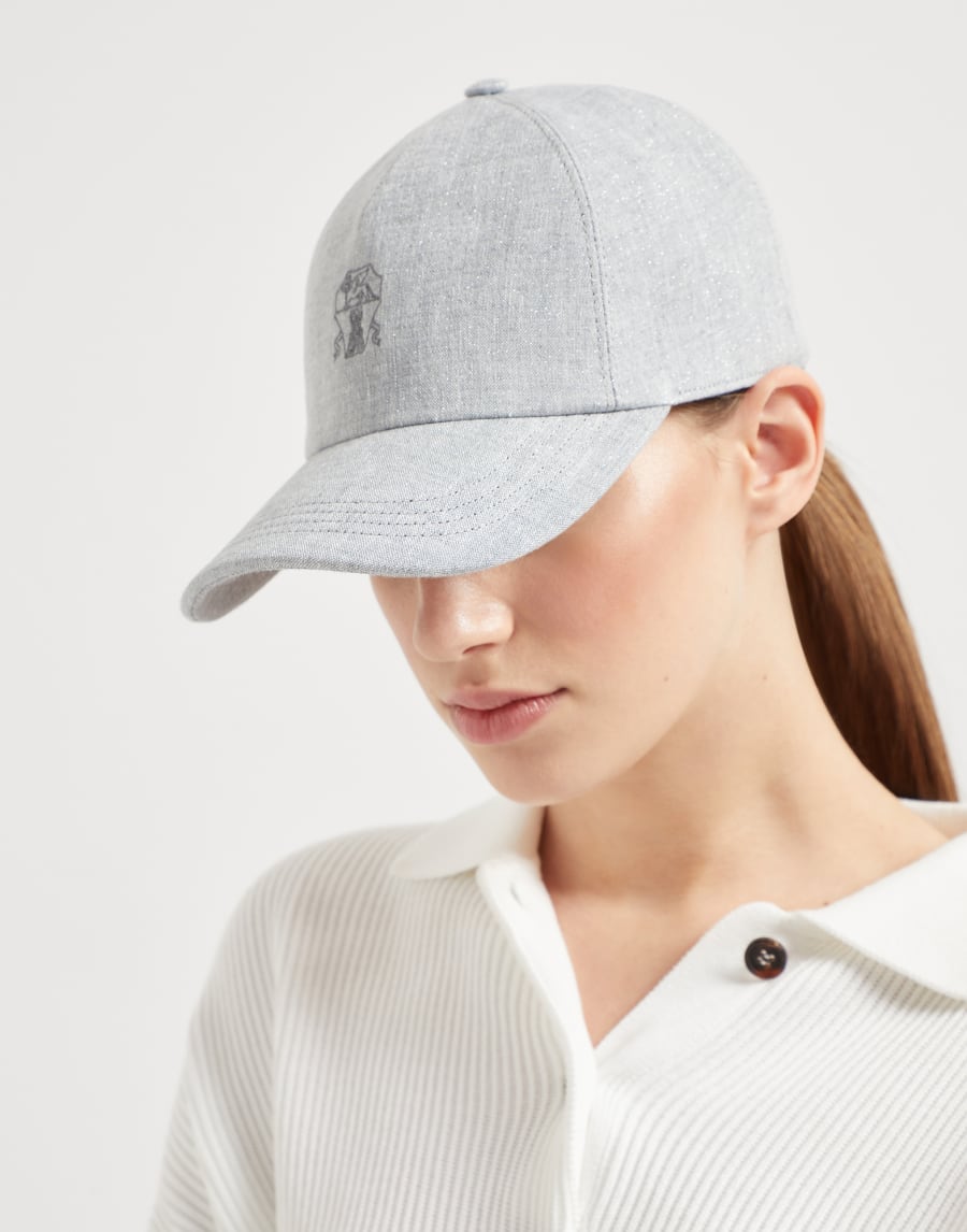 Baseball cap with logo Light Grey Woman - Brunello Cucinelli
