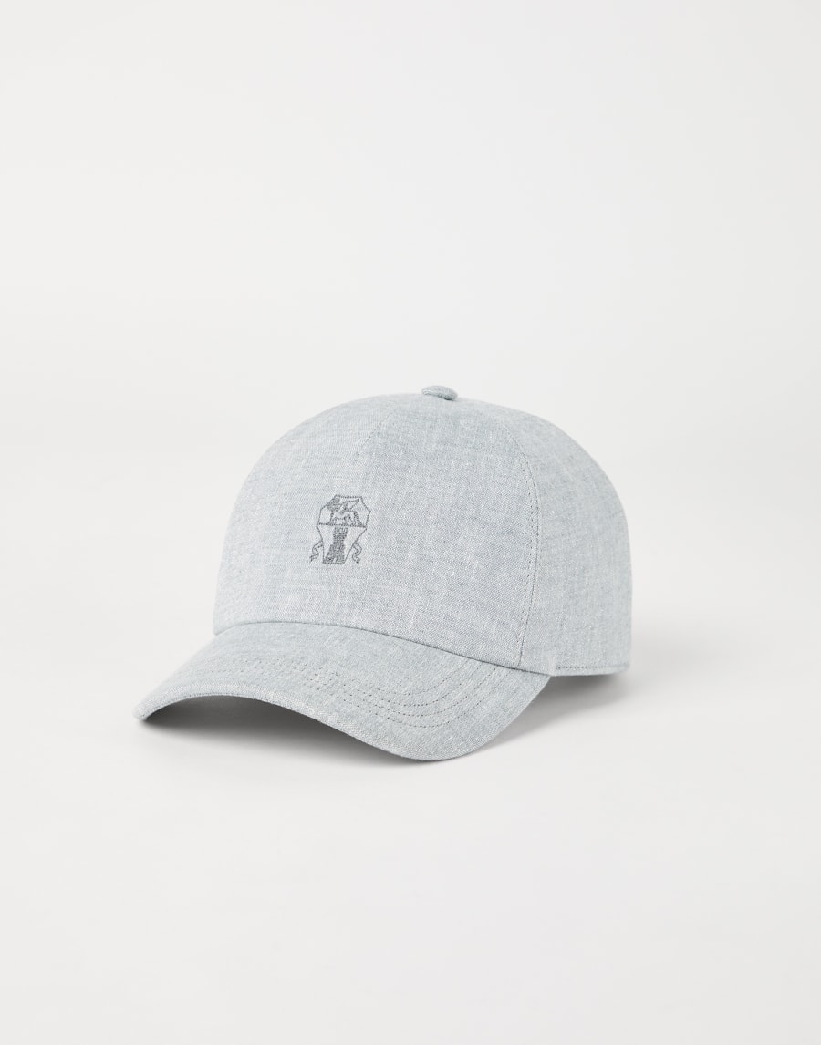 Baseball cap with logo Light Grey Woman - Brunello Cucinelli