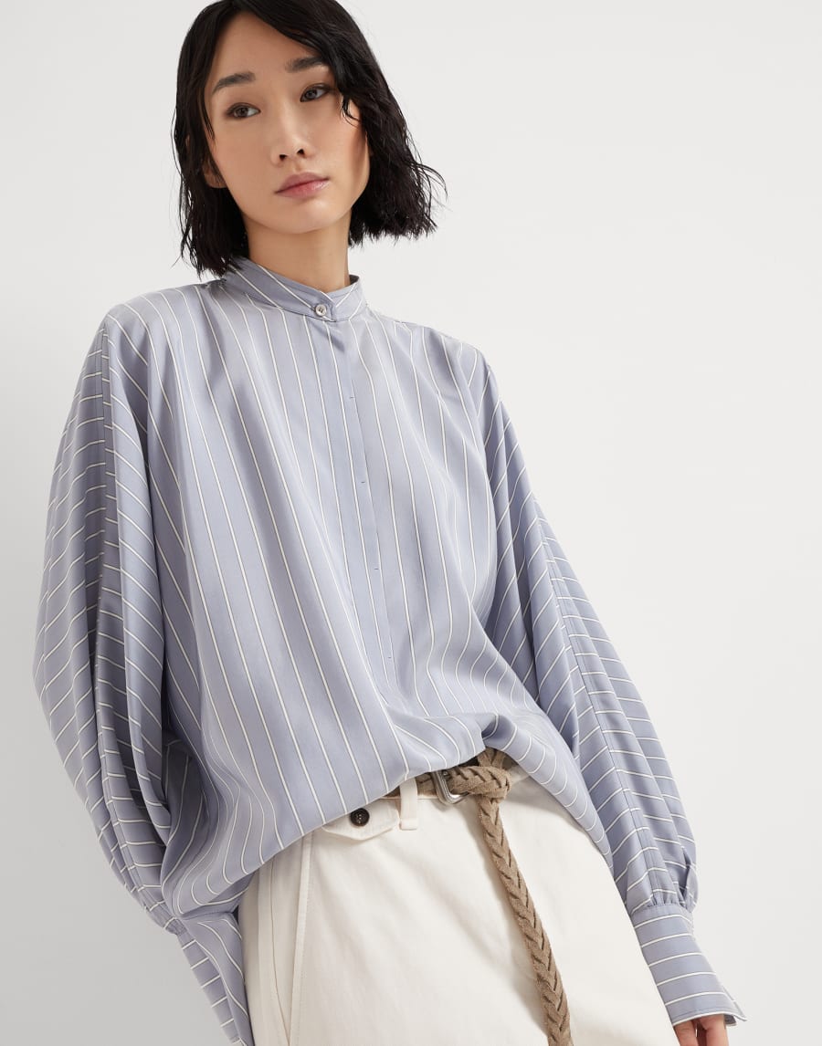 Camicia in popeline Azzurro Donna - Brunello Cucinelli