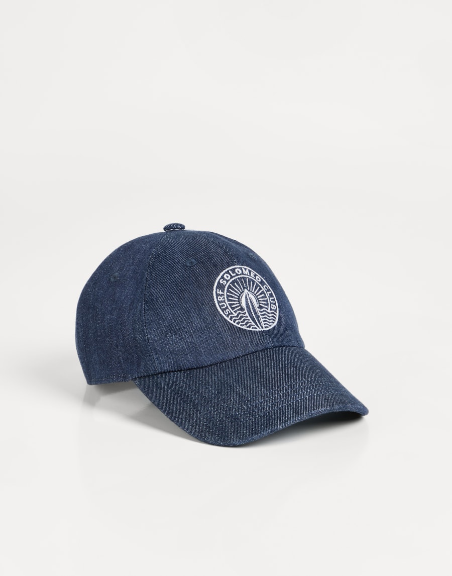 Baseball cap with embroidery Blue Boys - Brunello Cucinelli