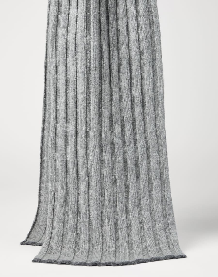 Cashmere scarf Light Grey Man - Brunello Cucinelli