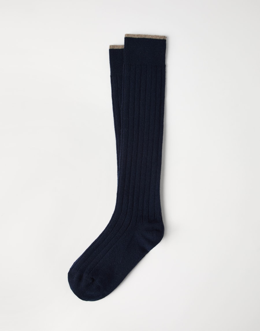 Rib knit socks Navy Blue Man - Brunello Cucinelli