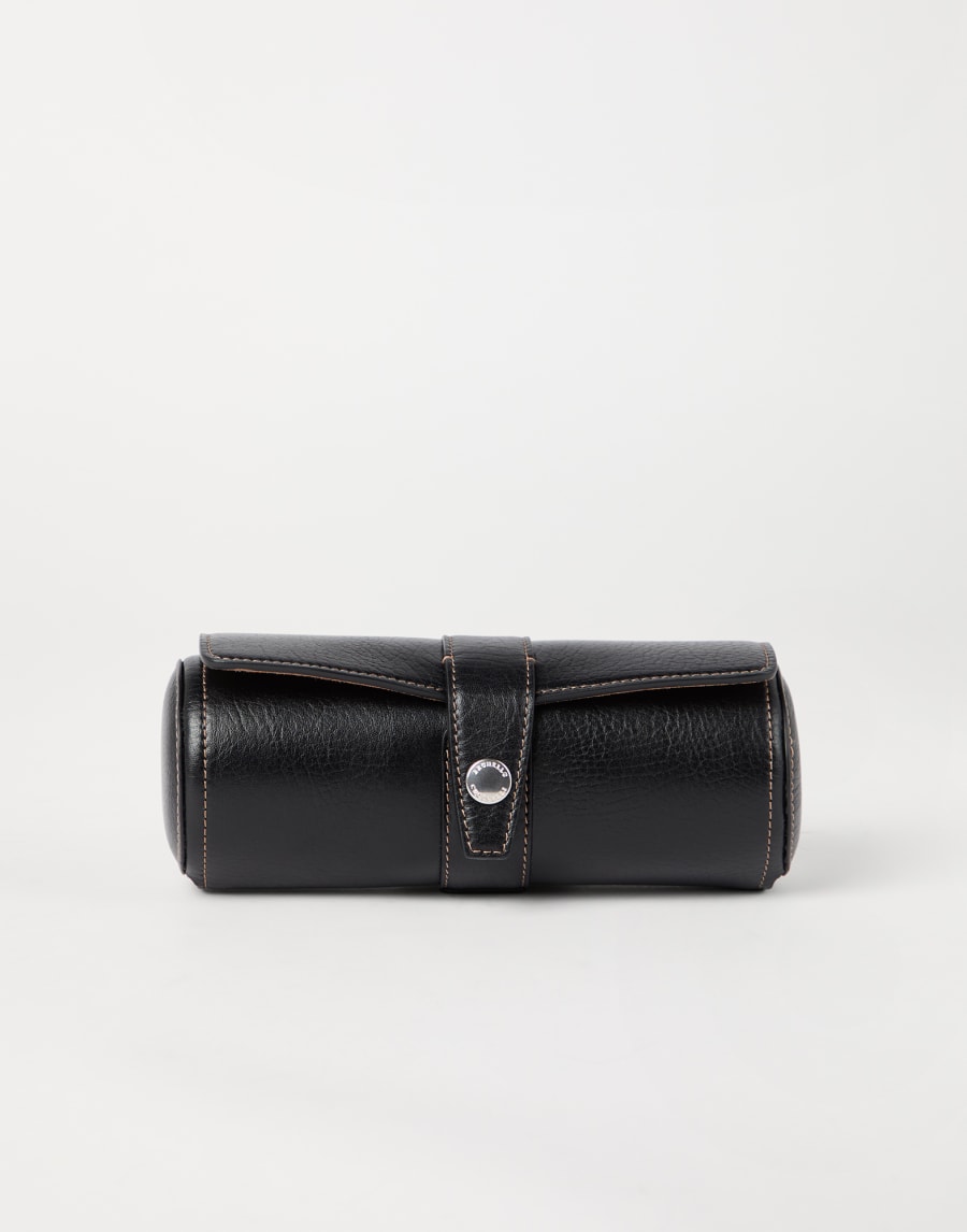 Calfskin watch case Black Man - Brunello Cucinelli