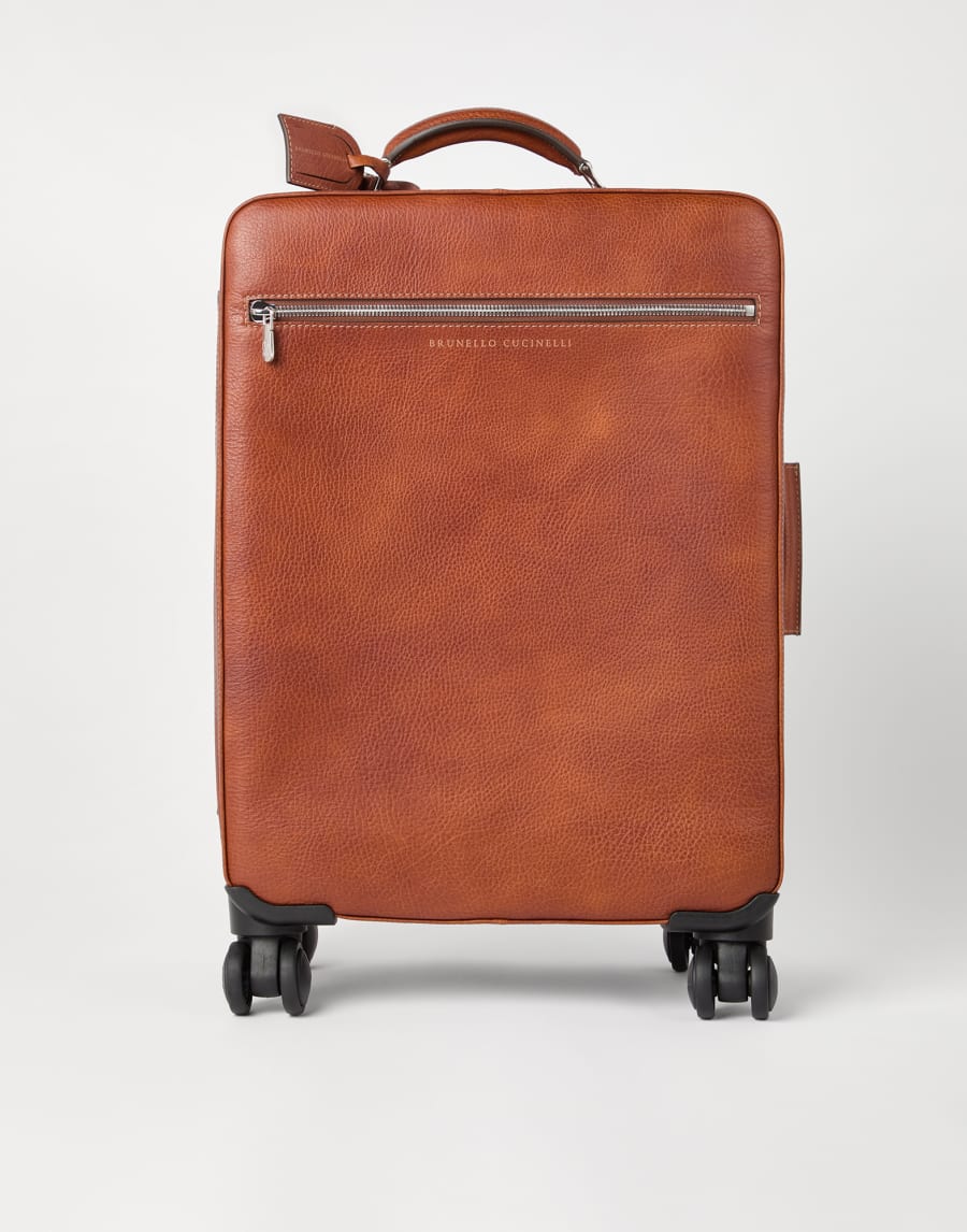 粒面小牛皮拉杆箱 铜 男款 - Brunello Cucinelli