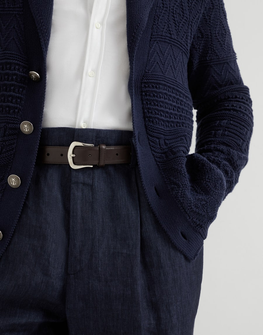 Calfskin belt Brown Man - Brunello Cucinelli