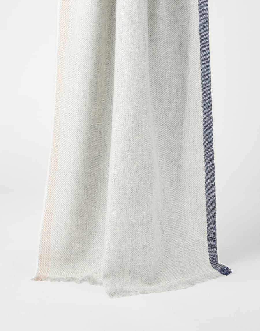 Cashmere scarf Pearl Grey Man - Brunello Cucinelli