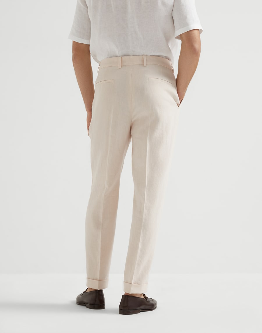 Linen trousers Light Pink Man - Brunello Cucinelli
