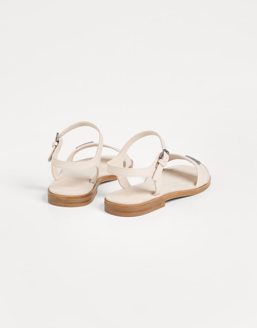 モニーレ付き サンダル ライトブラウン ガールズ - Brunello Cucinelli