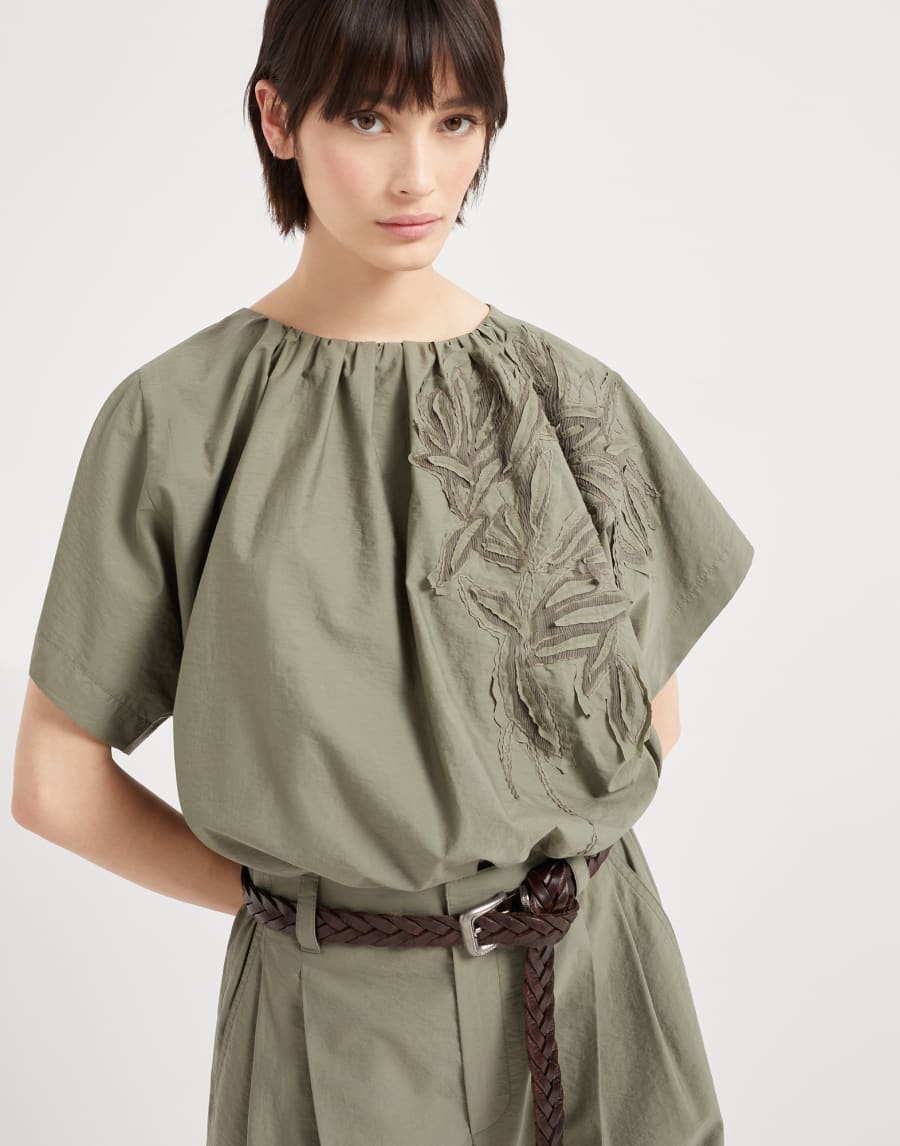 Flora Appliqué blouse Green Woman - Brunello Cucinelli