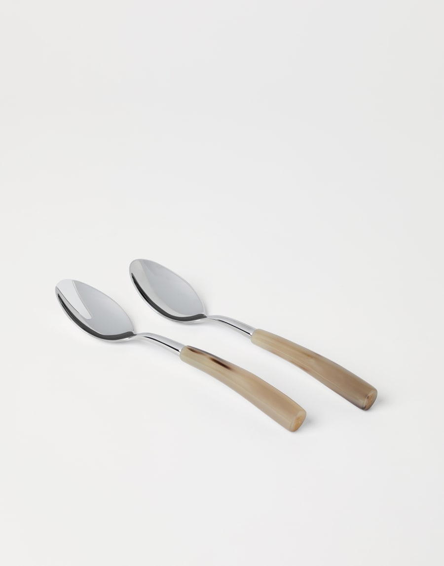 Salad serving set Natural Horn Lifestyle - Brunello Cucinelli
