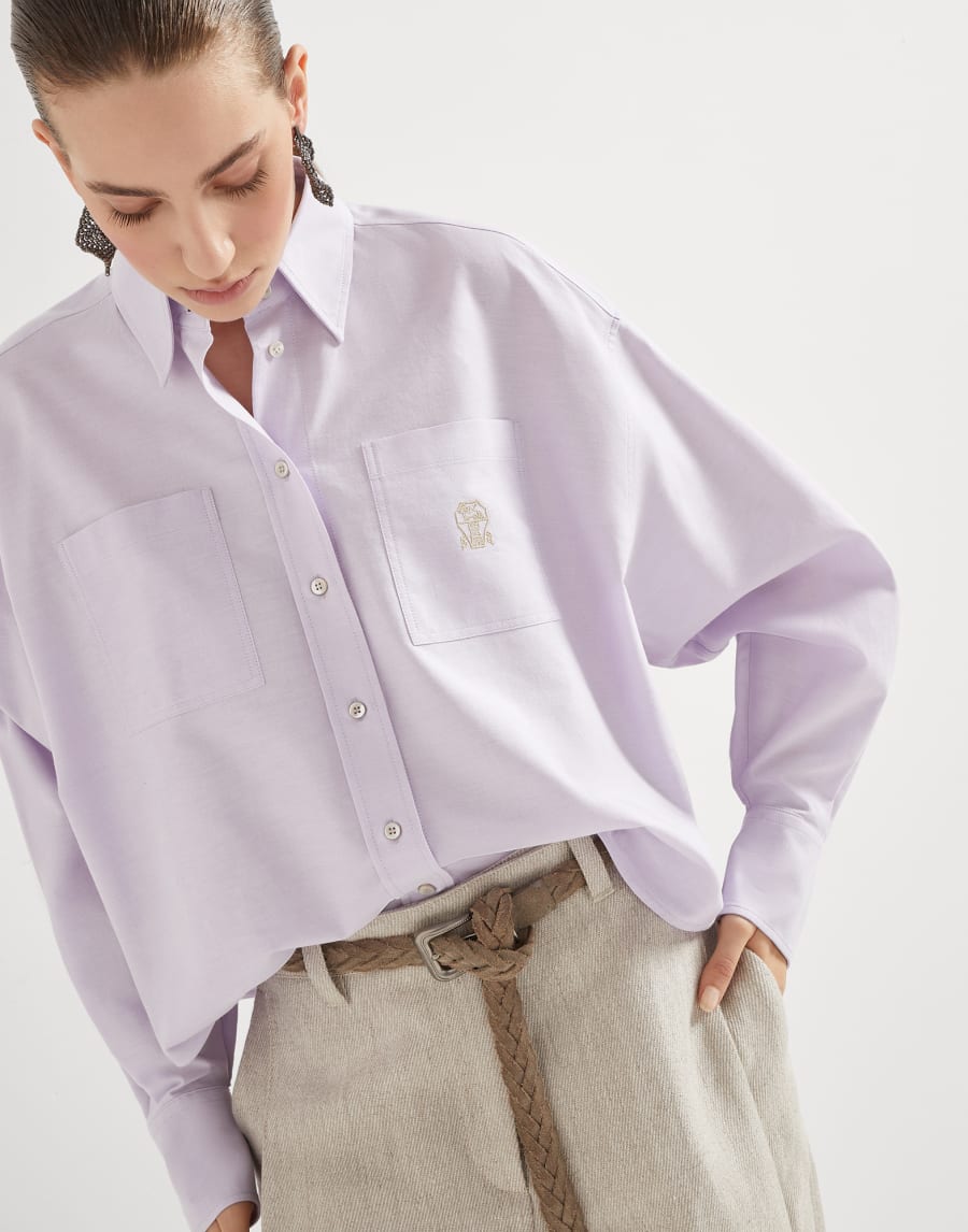 Oxford shirt Lilac Woman - Brunello Cucinelli