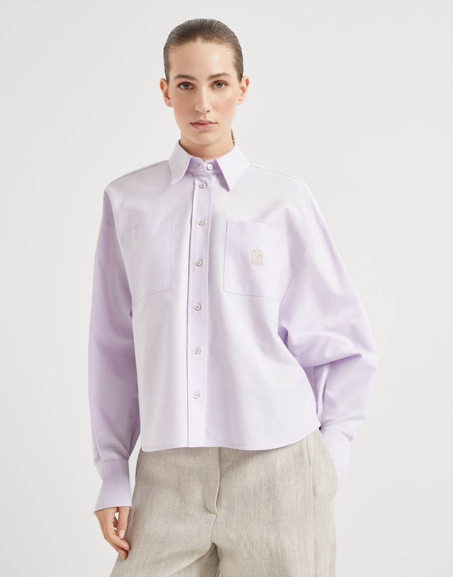 Oxford shirt Lilac Woman - Brunello Cucinelli