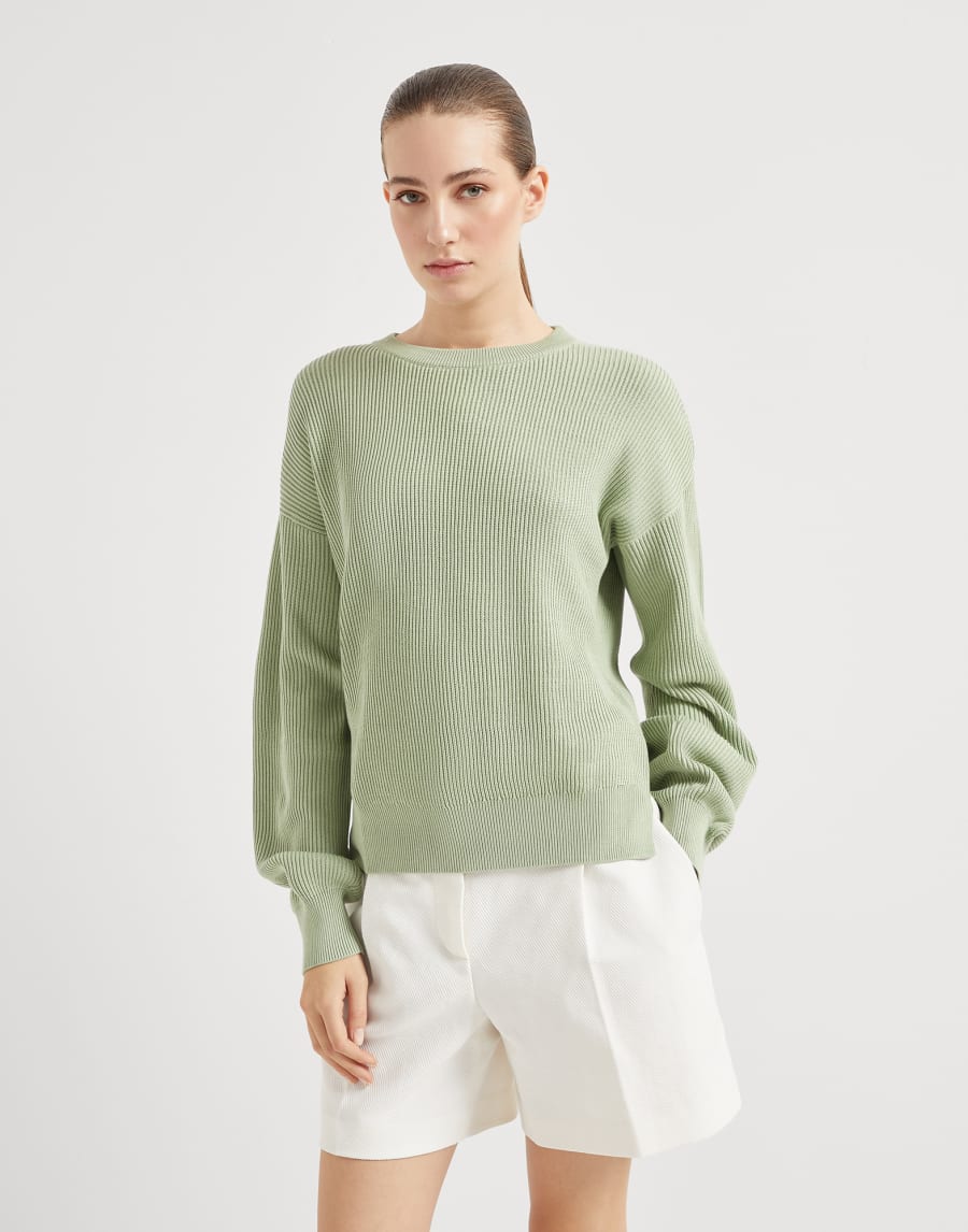 Maglia in cotone Menta Donna - Brunello Cucinelli