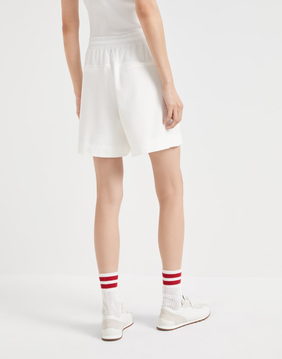 Paneled Track shorts White Woman - Brunello Cucinelli