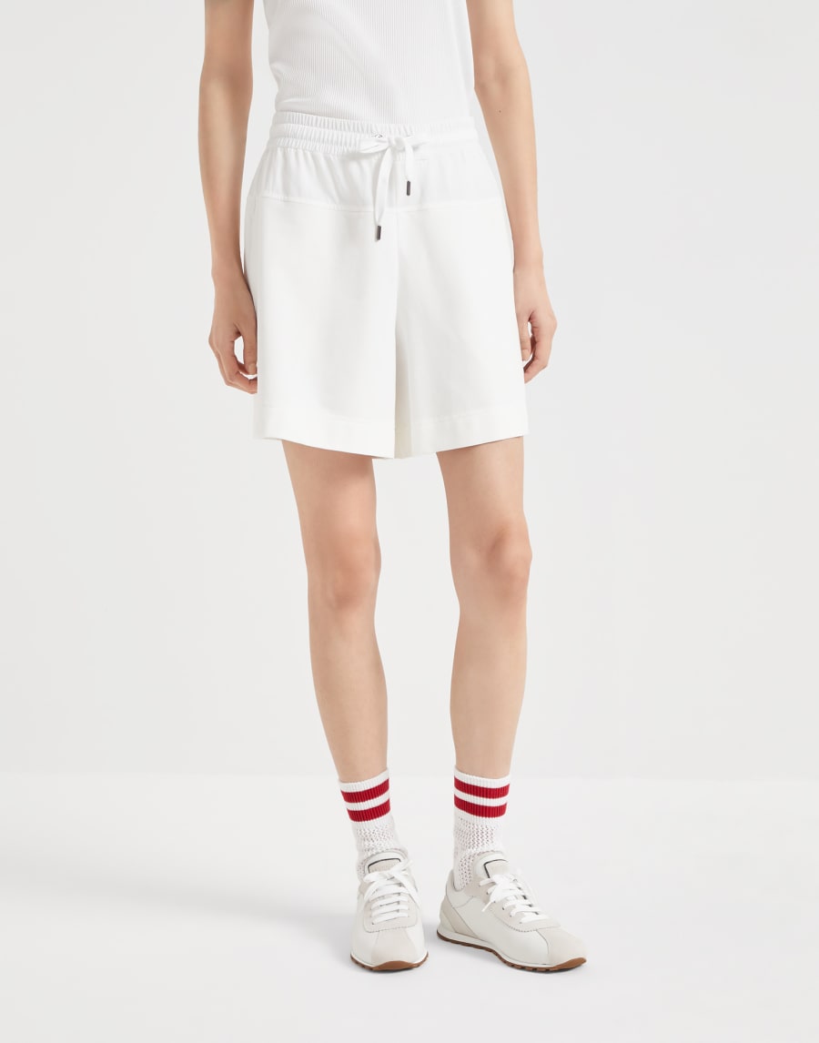 Paneled Track shorts White Woman - Brunello Cucinelli