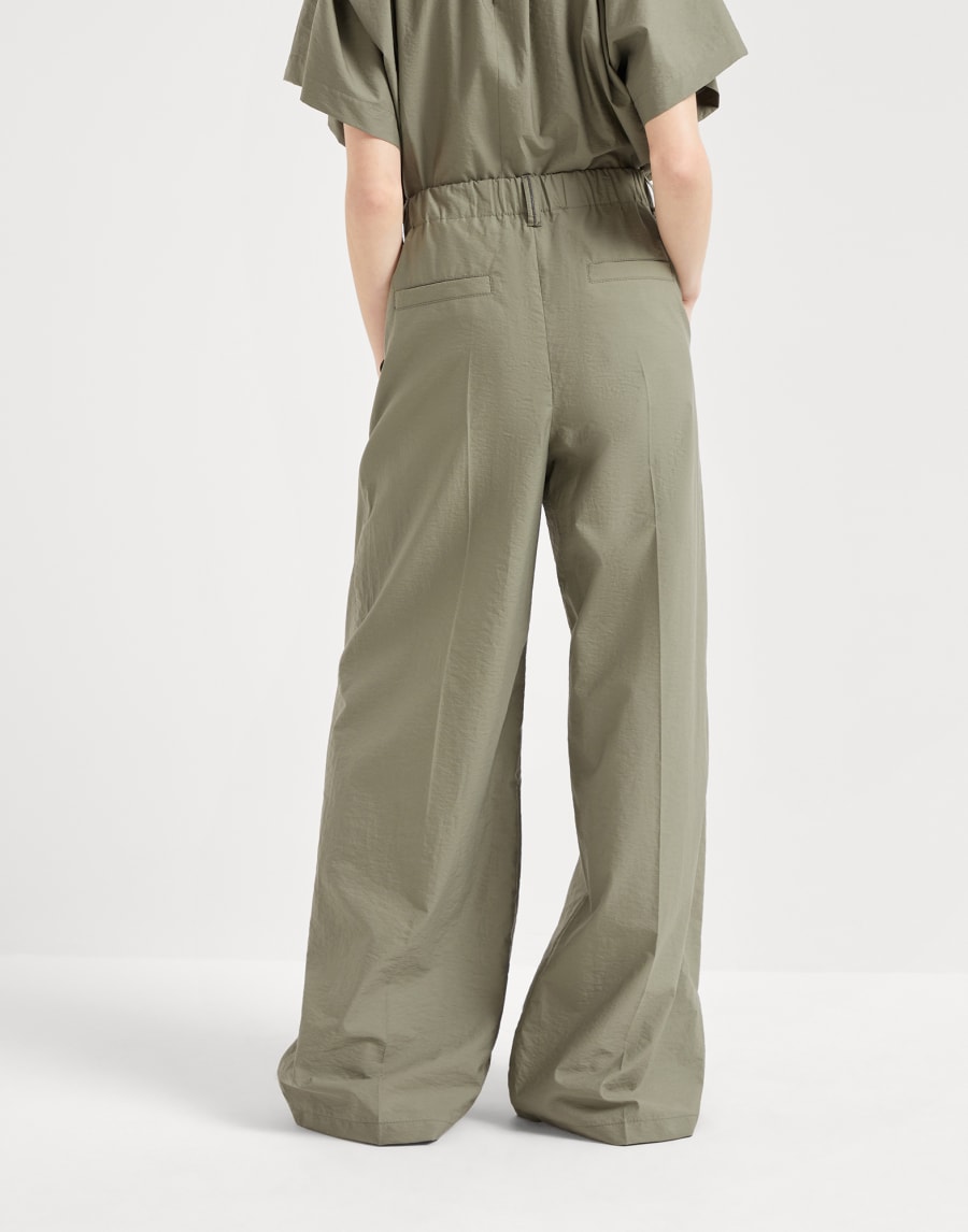 Pantalon Sartorial Loose Vert Femme - Brunello Cucinelli