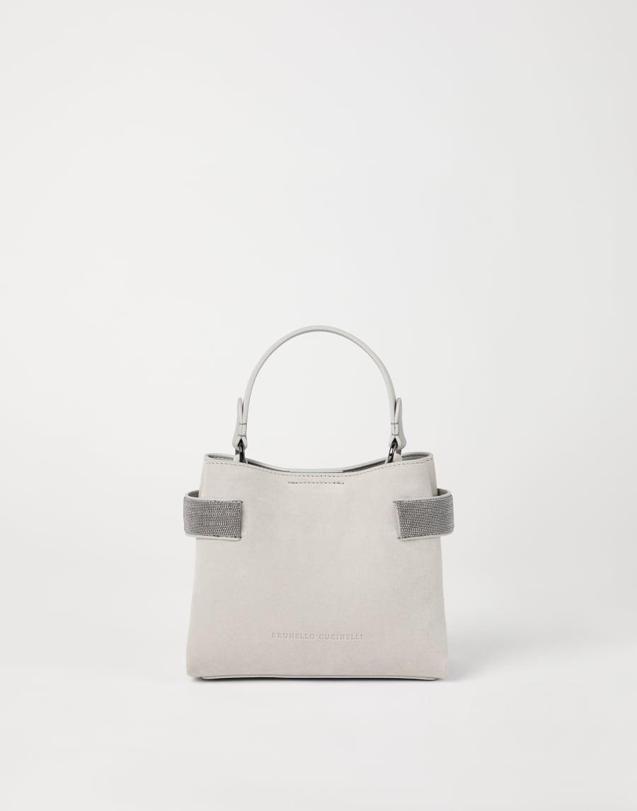 Small Top-Handle Essence bag Light Grey Woman - Brunello Cucinelli