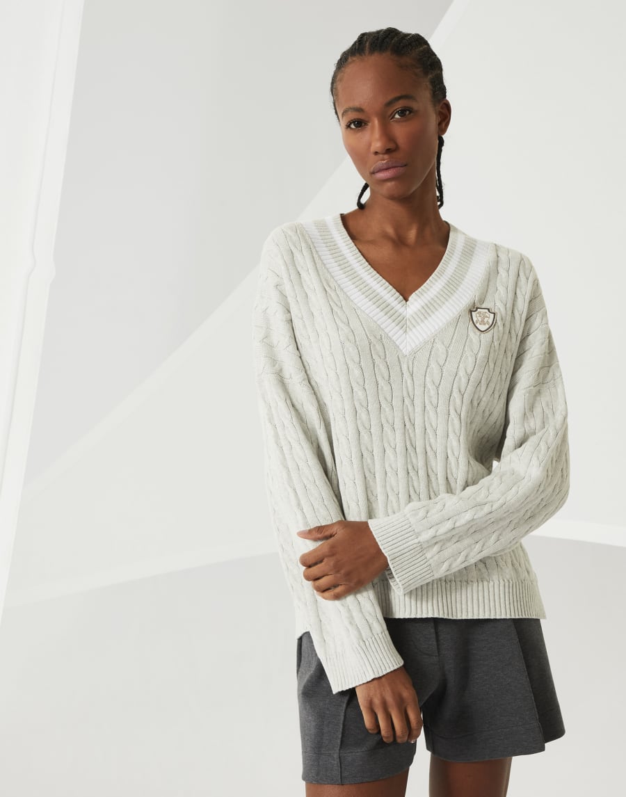 Maglia con logo Nuvola Donna - Brunello Cucinelli