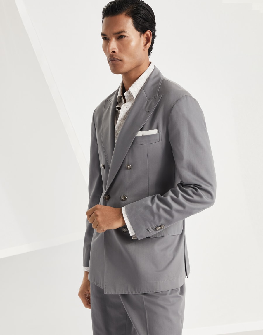 Gabardine blazer Grey Man - Brunello Cucinelli