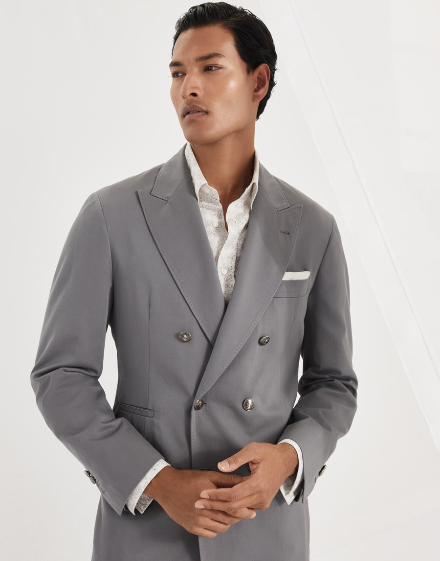 Gabardine blazer Grey Man - Brunello Cucinelli