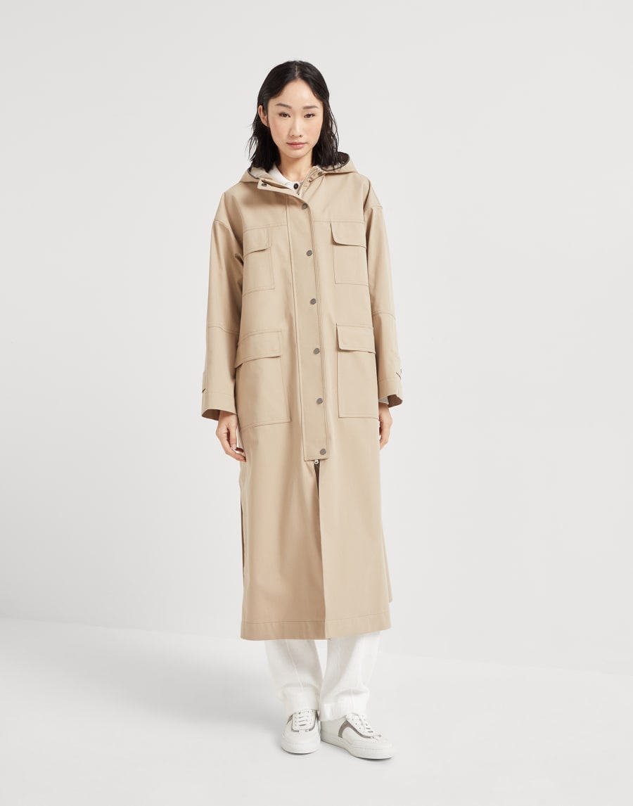 Parka with monili Beige Woman - Brunello Cucinelli