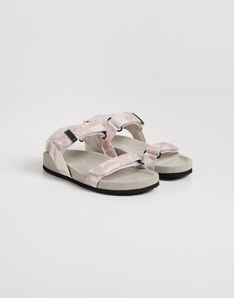 フラワープリント サンダル ピンク ガールズ - Brunello Cucinelli