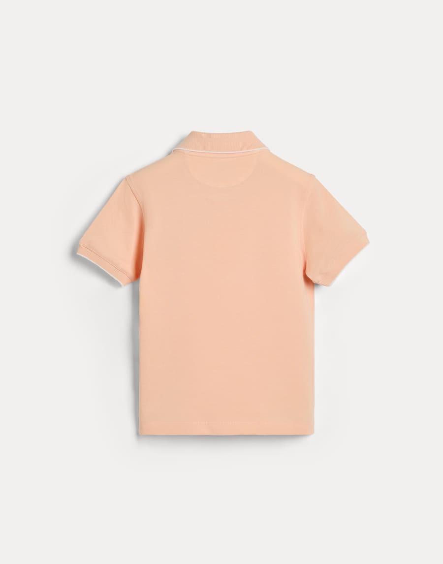 Piqué polo shirt Orange Boys - Brunello Cucinelli