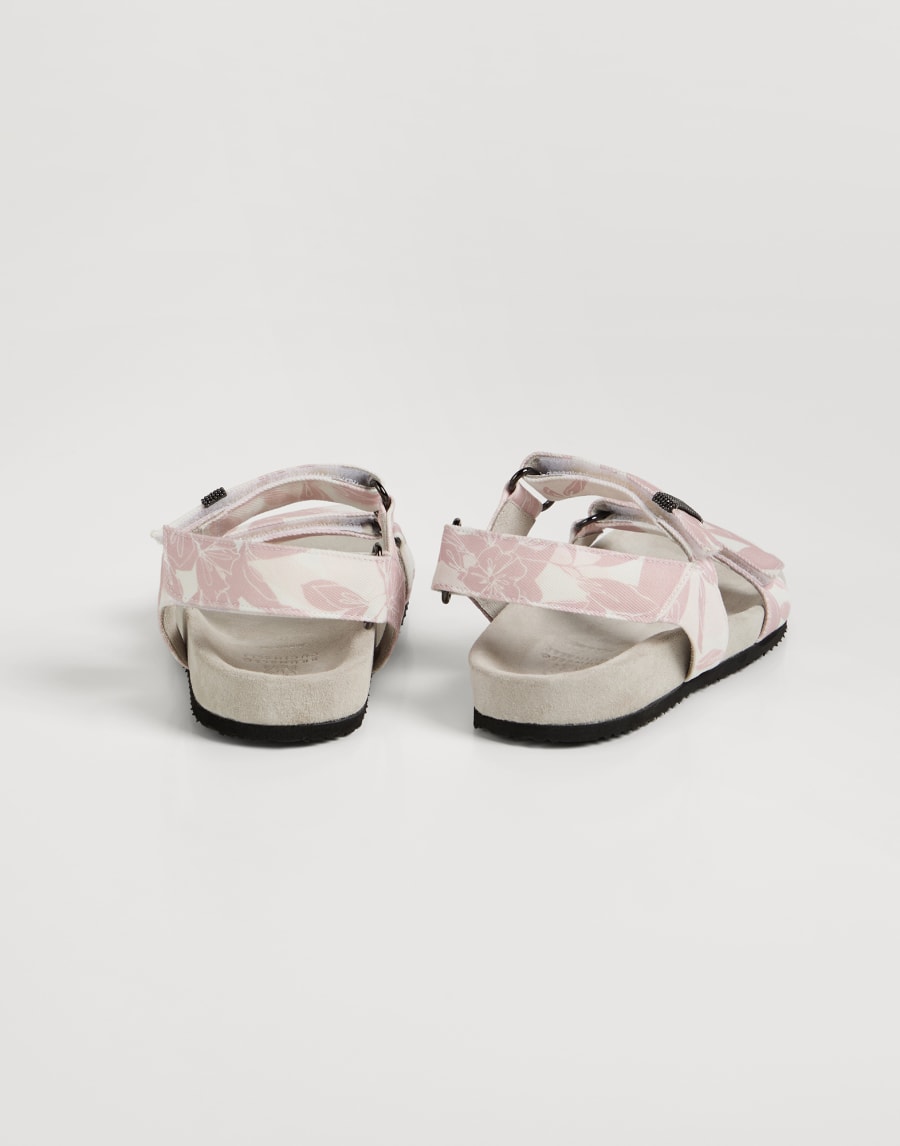 フラワープリント サンダル ピンク ガールズ - Brunello Cucinelli
