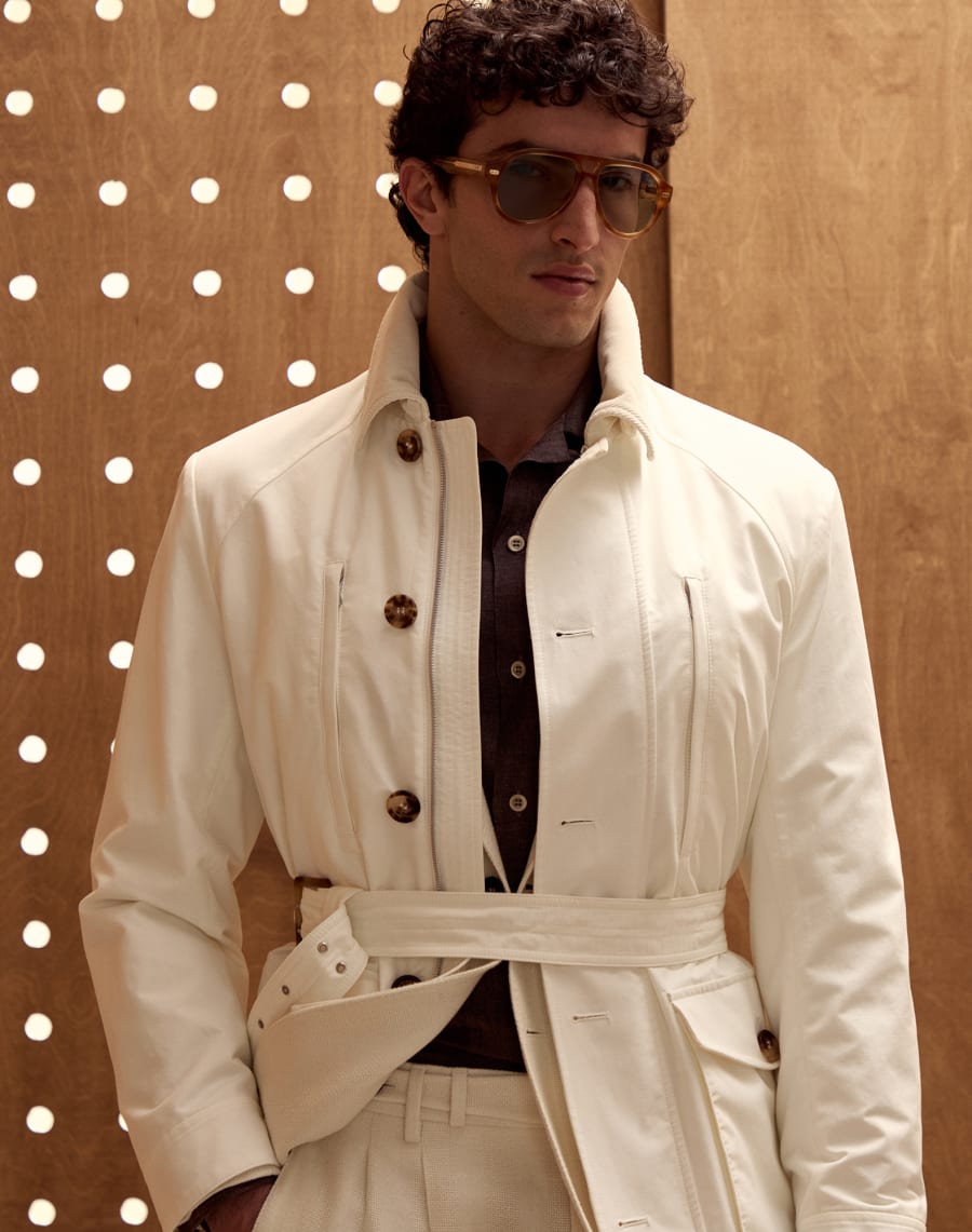 Lunettes de soleil Paul plaquées or 18 carats Havane Lunettes - Brunello Cucinelli