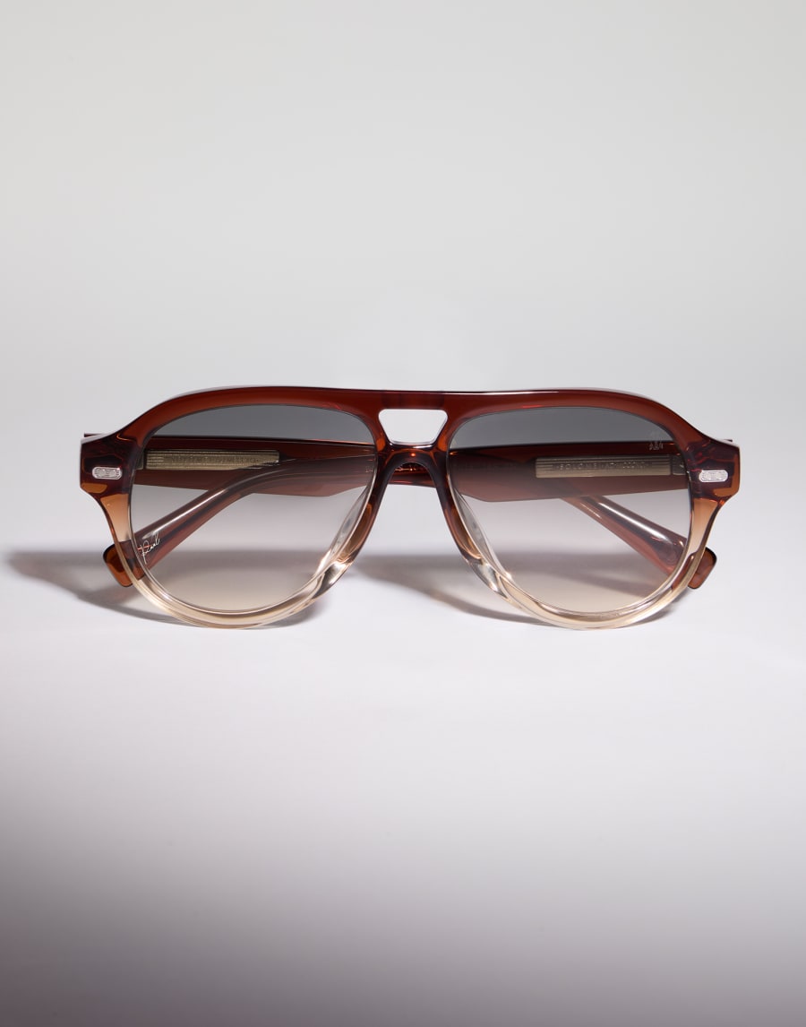 Солнцезащитные очки Paul из ацетата Янтарный Градиент Очки - Brunello Cucinelli