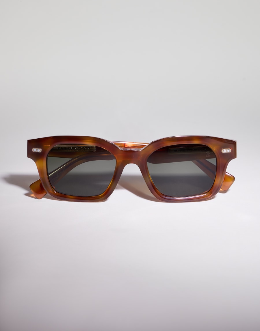 Jared 18k gold-plated sunglasses Havana Eyewear - Brunello Cucinelli