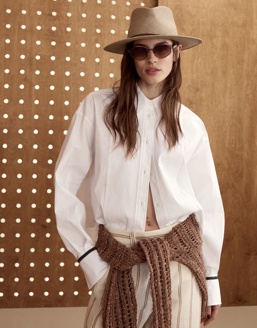 Geometric titanium sunglasses Bronze / Panama Eyewear - Brunello Cucinelli