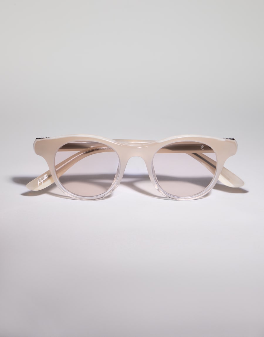 Gafas de sol Pigalle en acetato Beige Sedoso / Panamá Gafas - Brunello Cucinelli