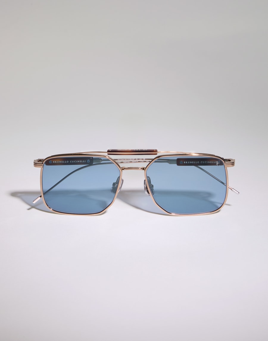 Squared titanium sunglasses Light Gold Eyewear - Brunello Cucinelli