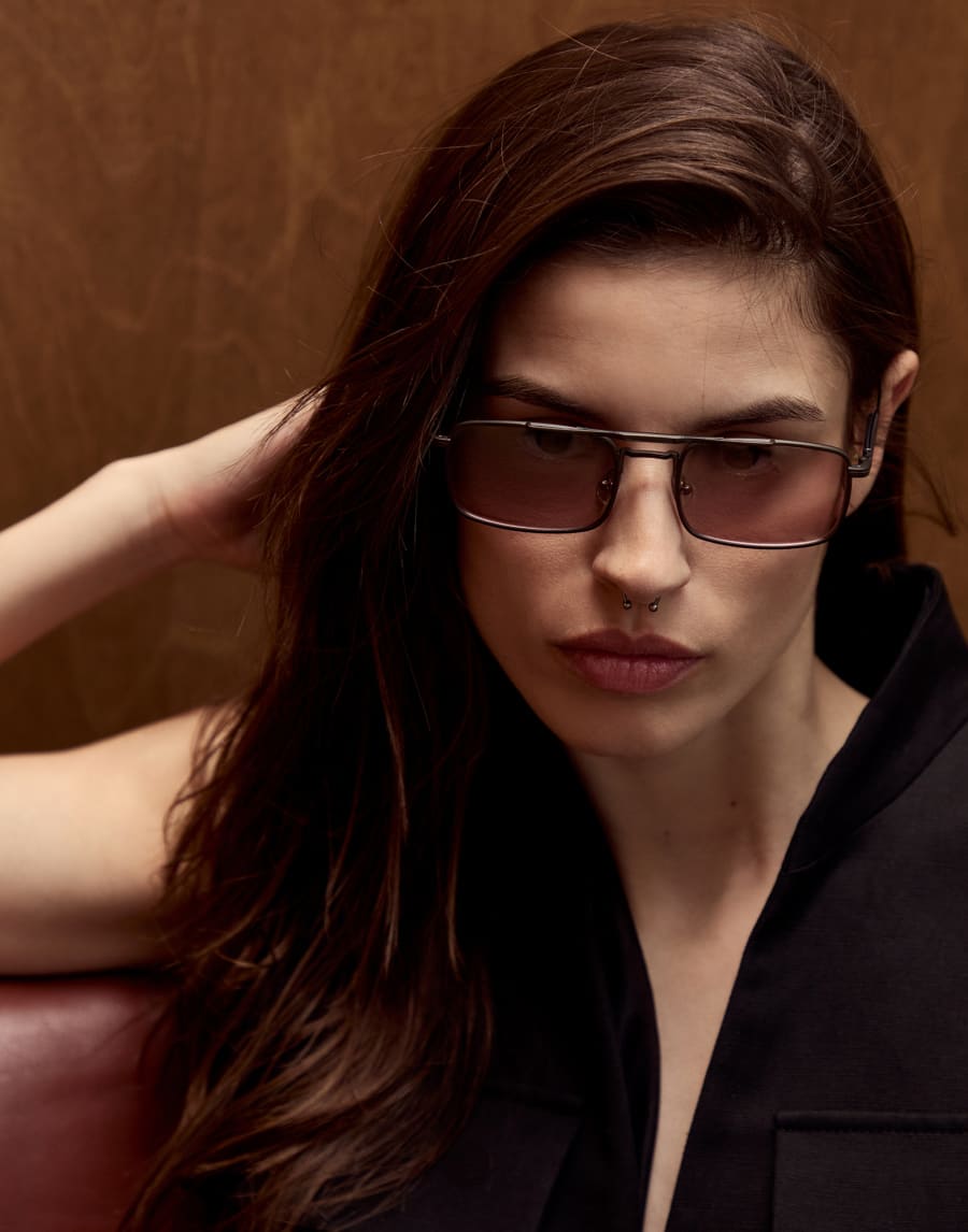 Eric 钛材眼镜 哑灰色 眼镜 - Brunello Cucinelli