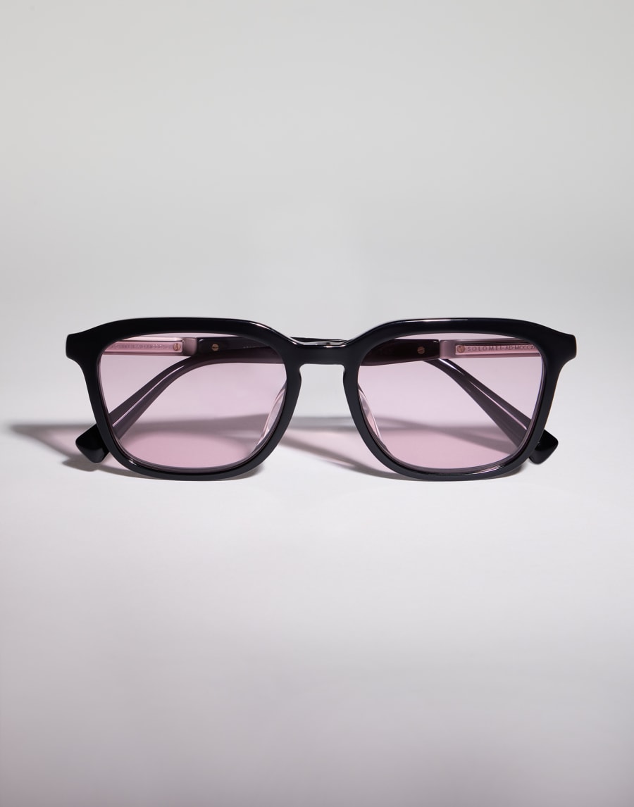 Rectangular acetate frame Black Eyewear - Brunello Cucinelli