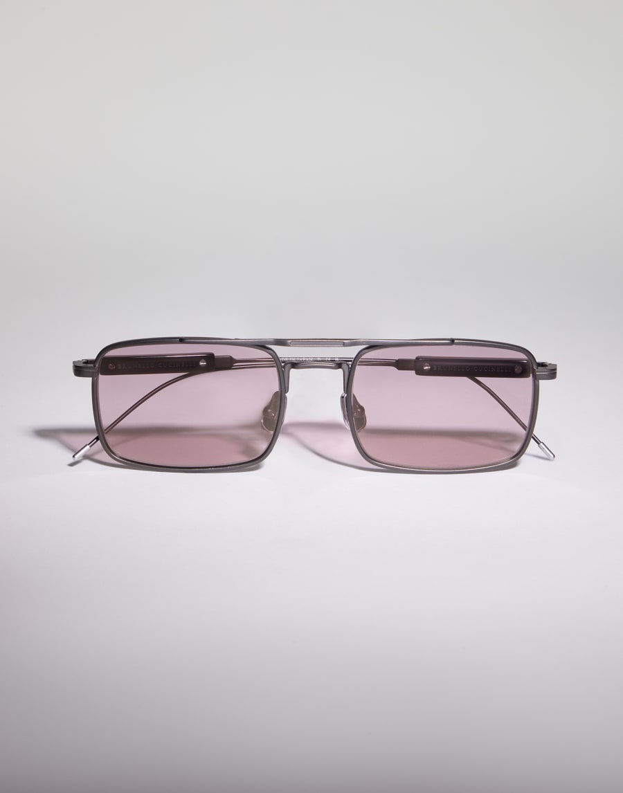 Eric titanium frame Matte Gray Eyewear - Brunello Cucinelli