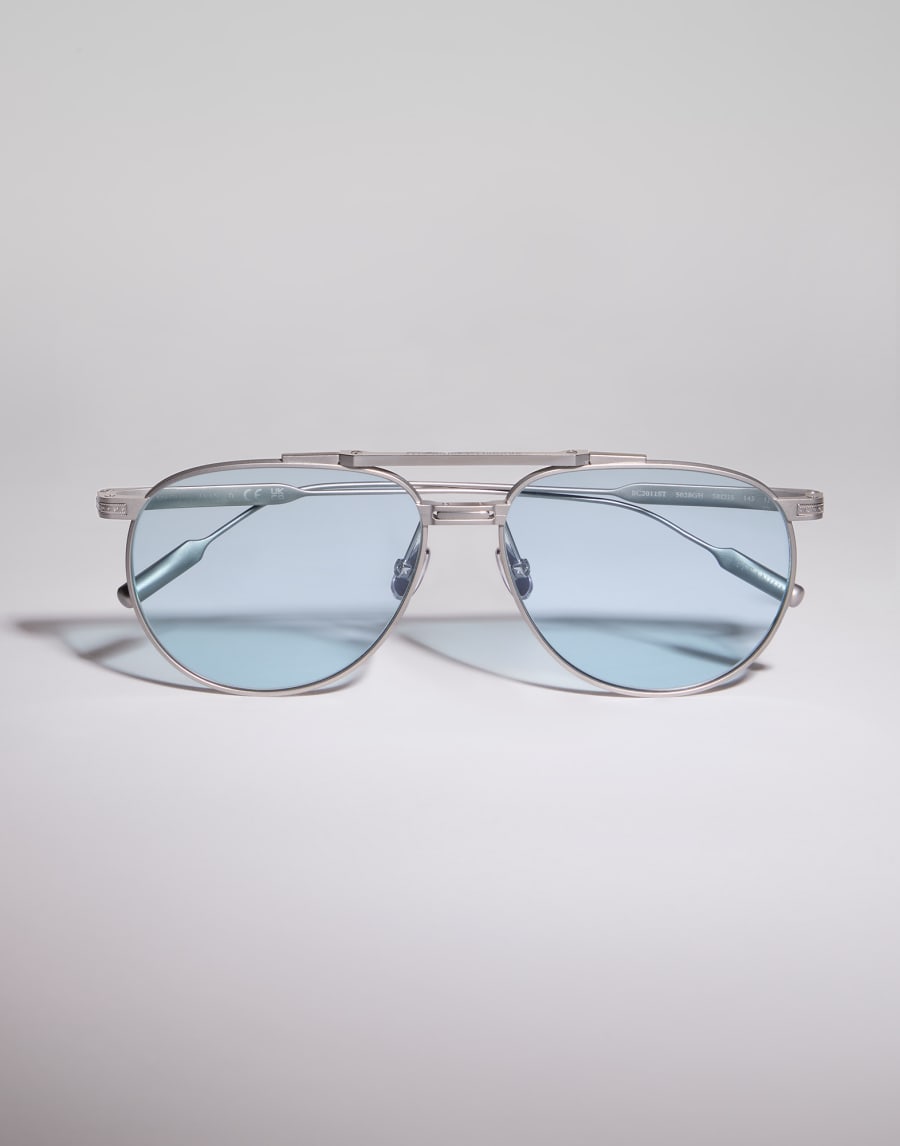 Солнцезащитные очки с фотохромными линзами Атласное серебро Очки - Brunello Cucinelli