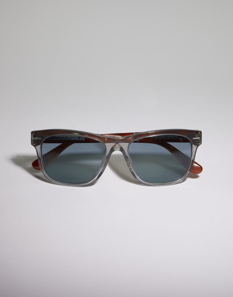 Rectangular acetate sunglasses Marble Grey Eyewear - Brunello Cucinelli