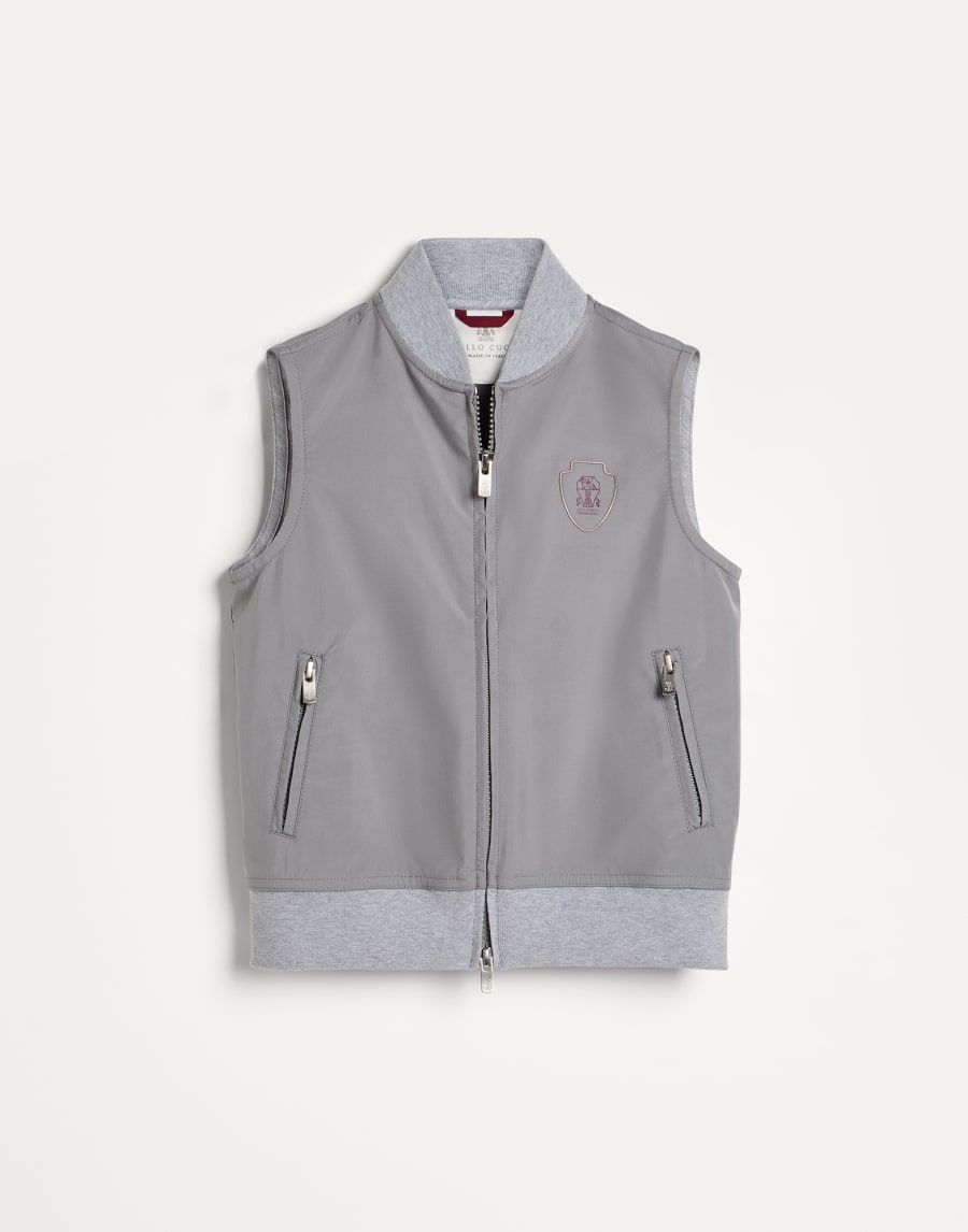 尼龙马甲 灰色 男童 - Brunello Cucinelli